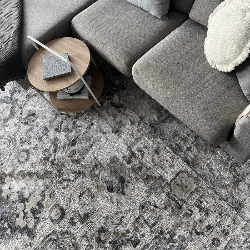 Iman Blue and Grey Transitional Rug