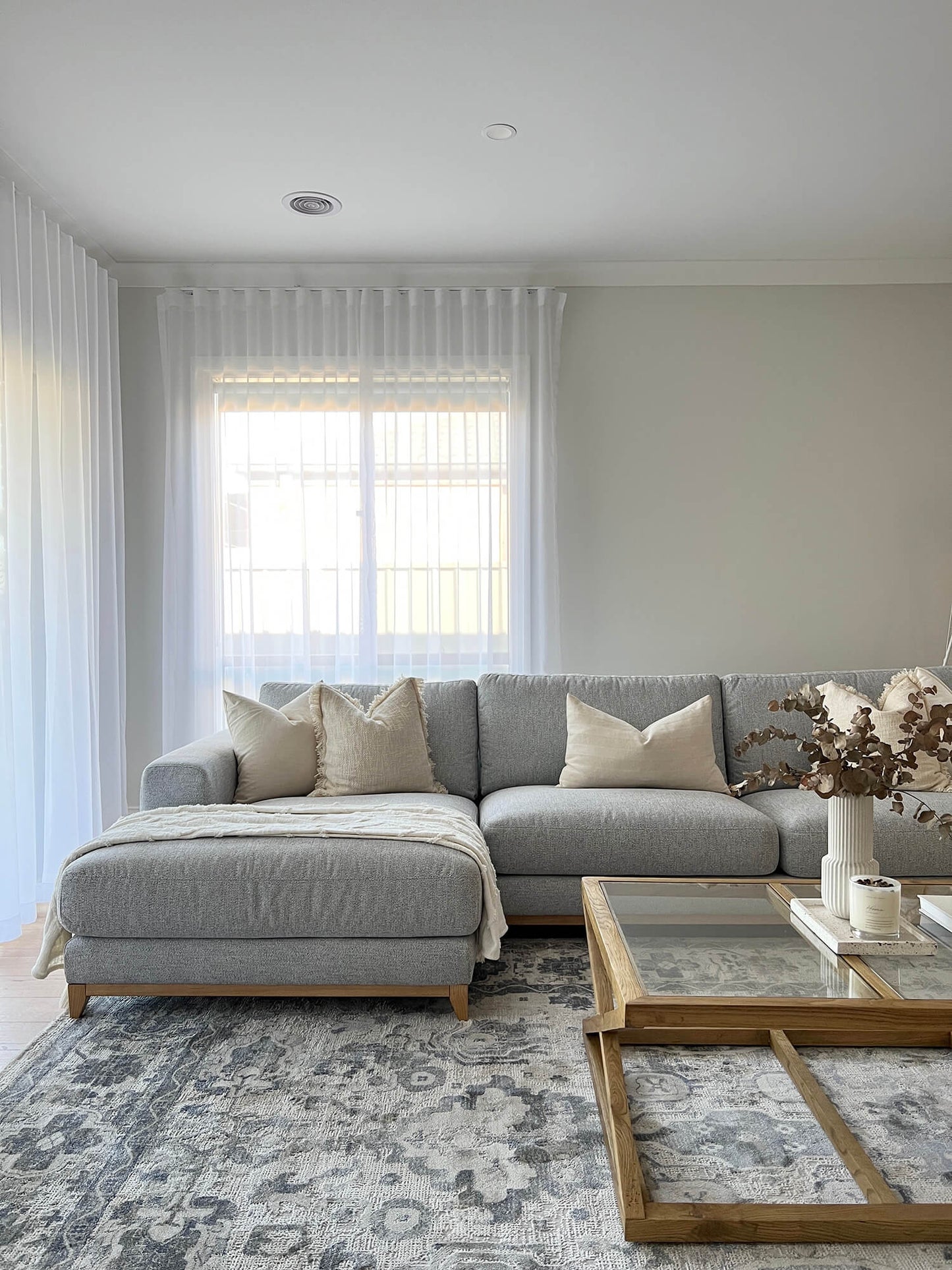 Iman Blue and Grey Transitional Rug