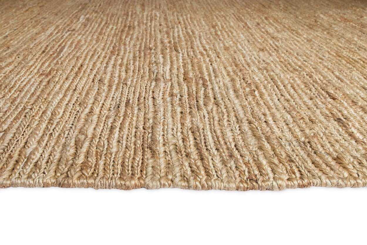 Raven Natural Tan Braided Jute Rug