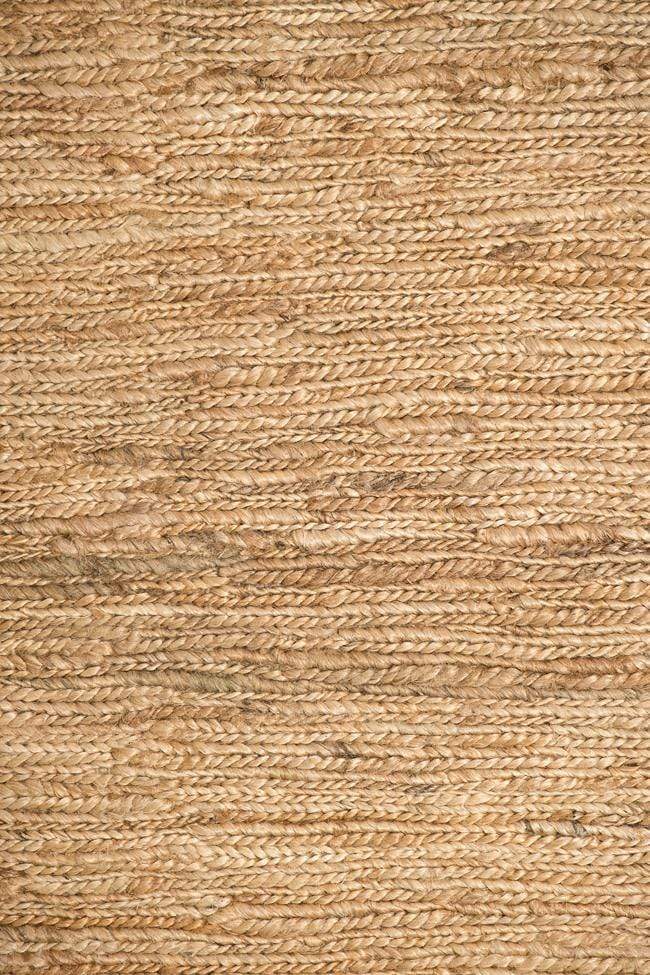 Raven Natural Tan Braided Jute Rug