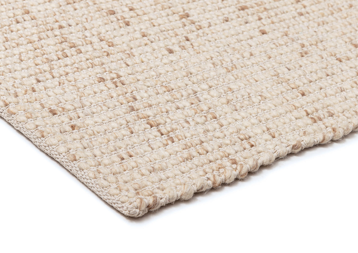 Indya Rug Indya Marbled Cream and Beige Chunky Wool Rug