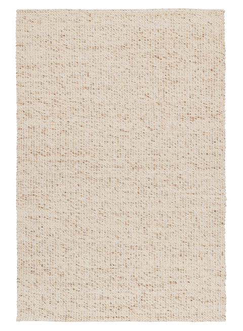 Indya Marbled Cream and Beige Chunky Wool Rug