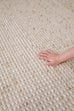 Indya Marbled Cream and Beige Chunky Wool Round Rug