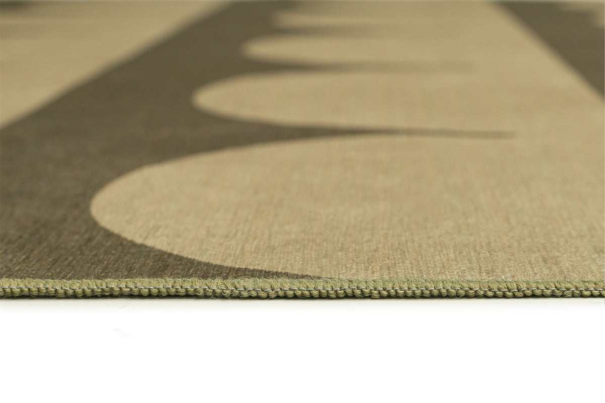 Inez Forest and Sage Arch Stripe Indoor Outdoor Rug