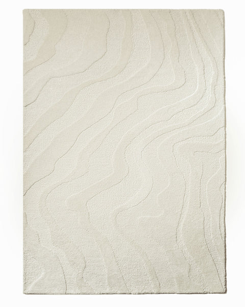 Innaya Neutral Abstract Hand-Tufted Wool Rug