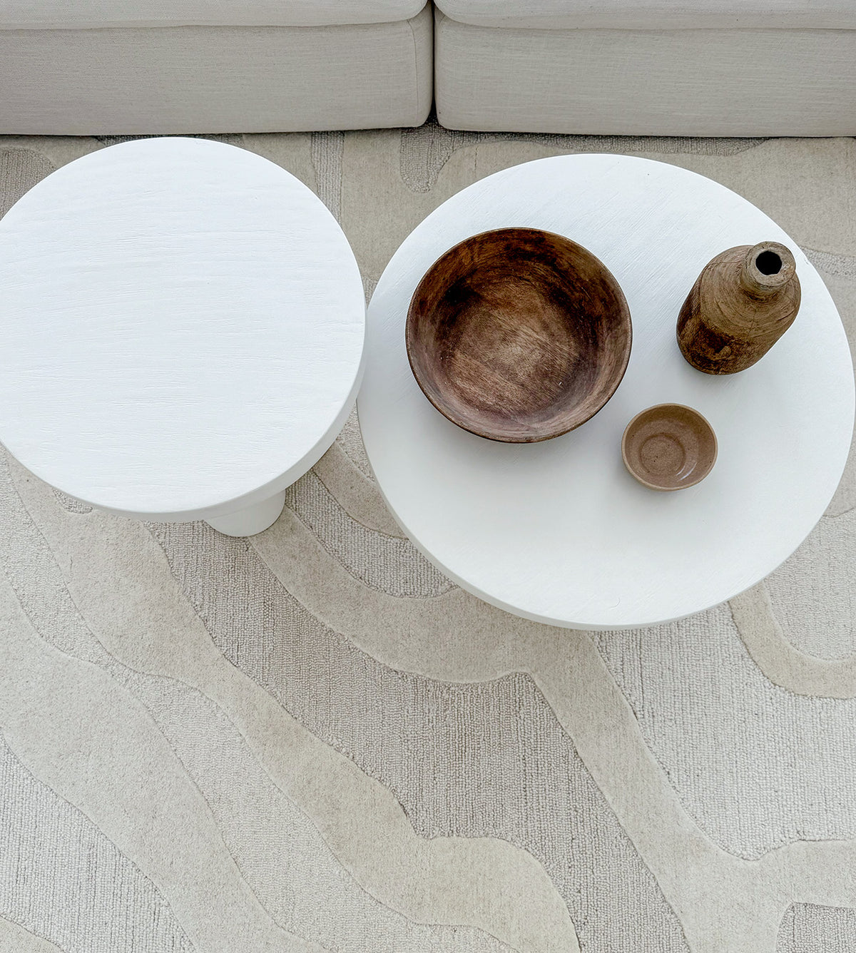 Innaya Neutral Abstract Hand-Tufted Wool Rug