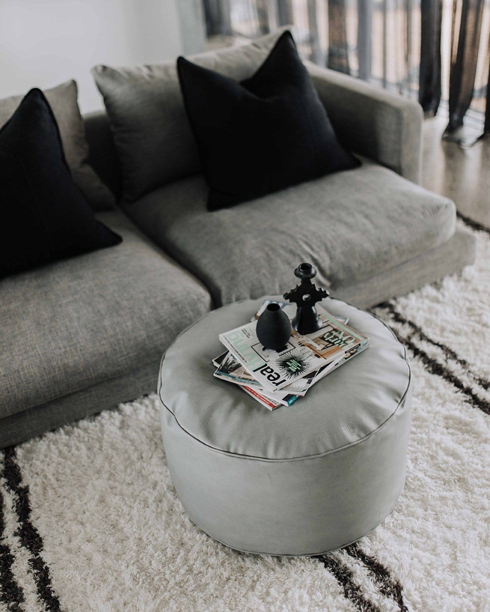 Irina Ivory And Charcoal Grey Shag Rug