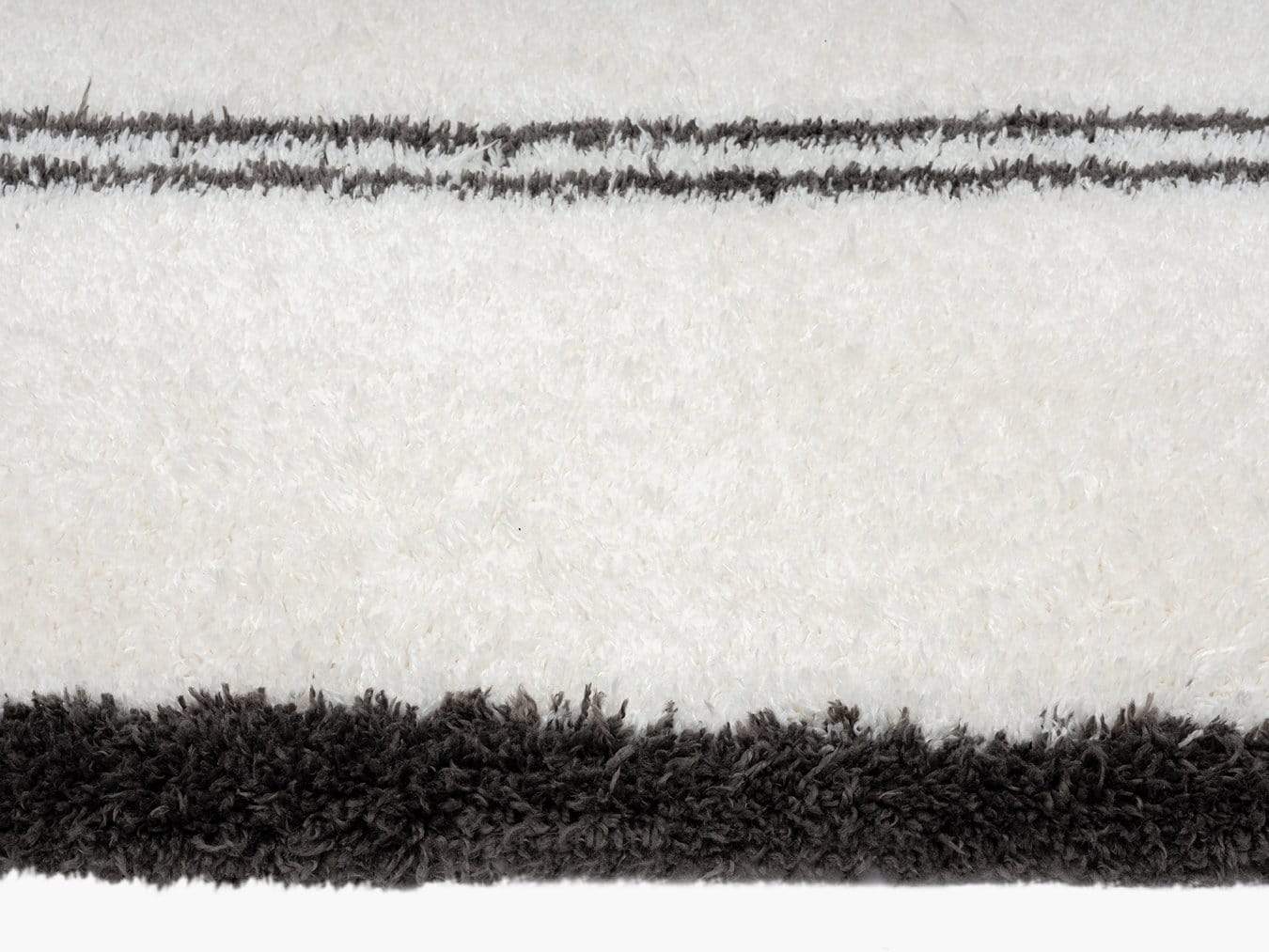 Irina Ivory And Charcoal Grey Shag Rug