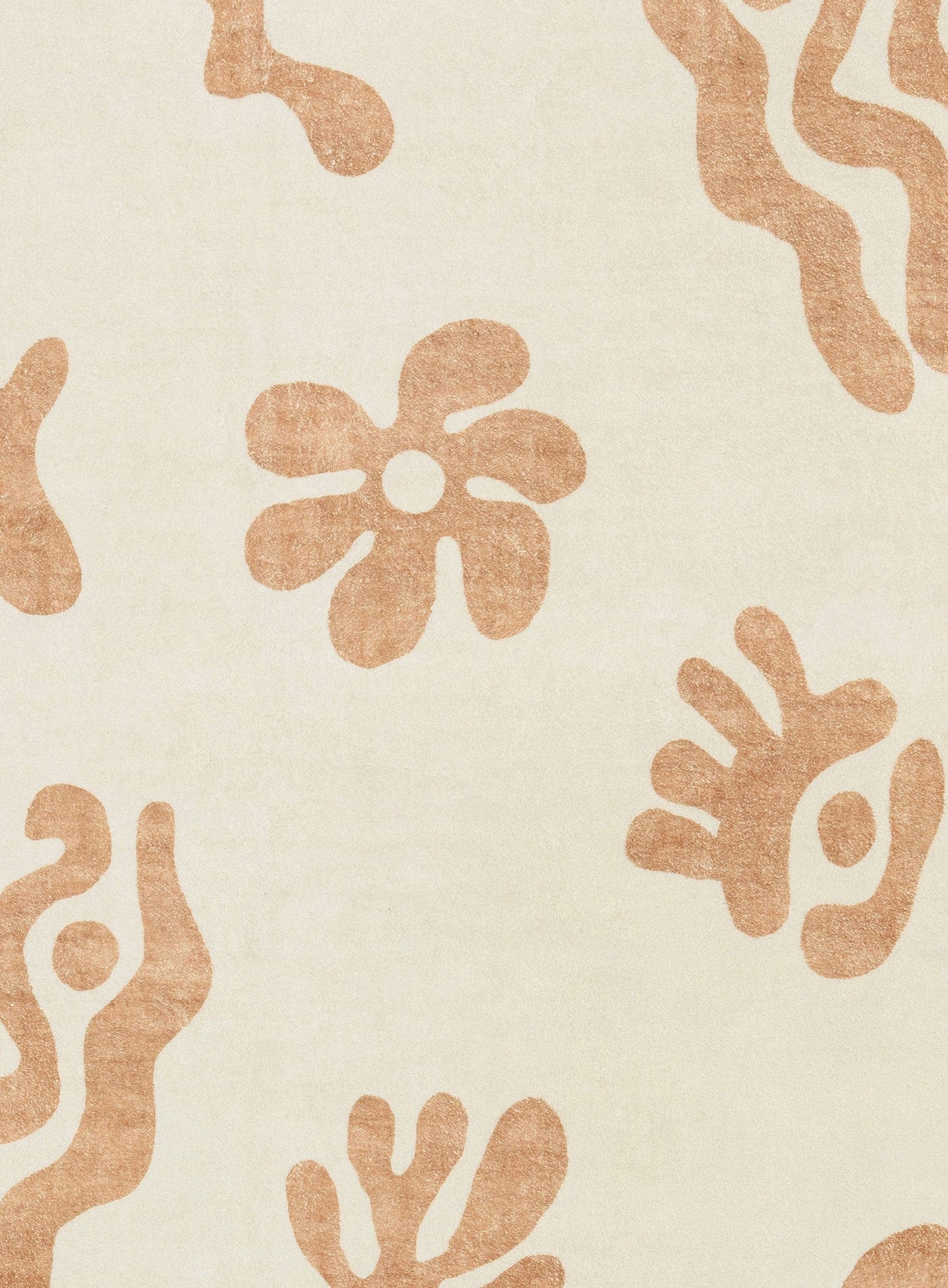 Isidore Beige and Cream Abstract Washable Rug