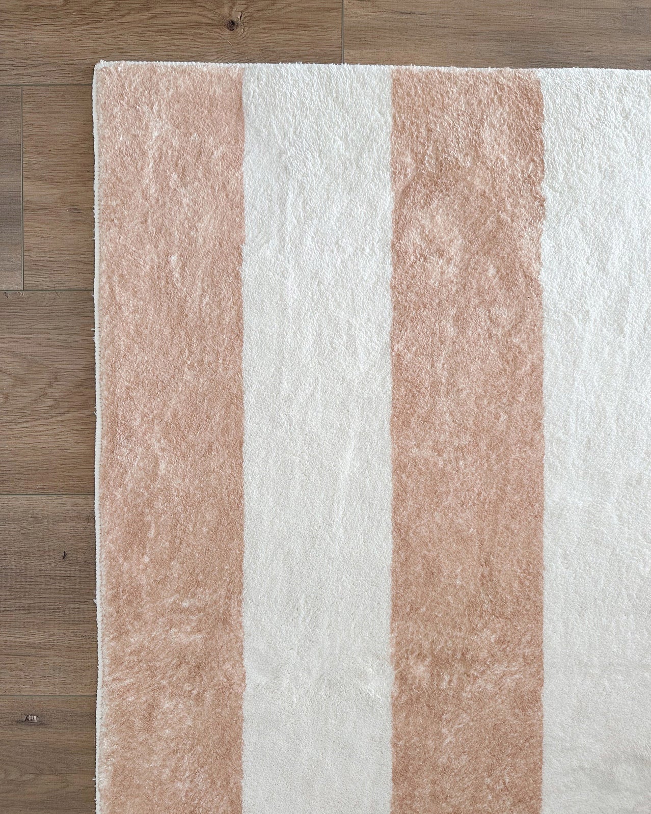 Jaida Tan Brown Cream Stripe Washable Rug