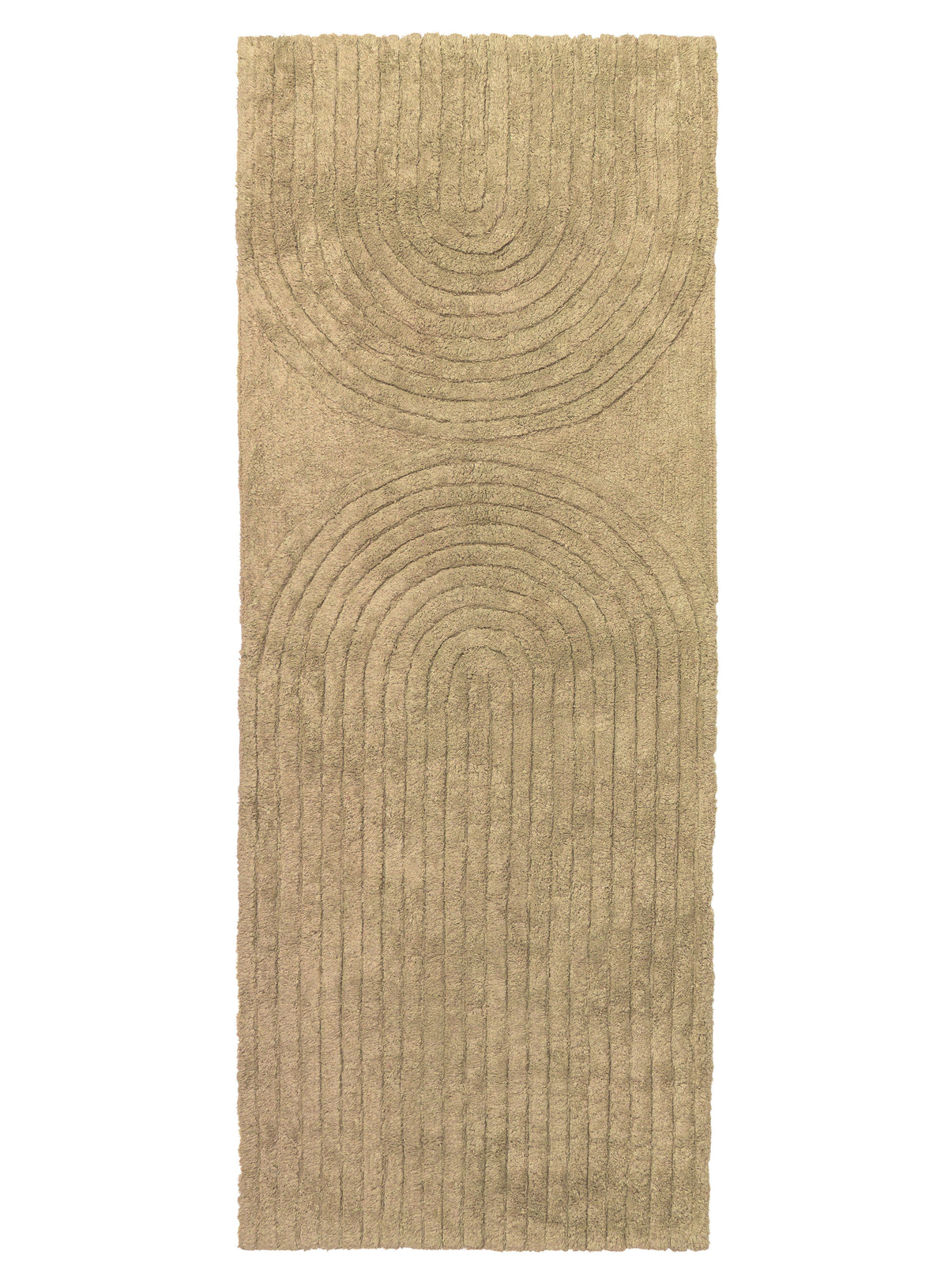 Jalia Beige Half Arch Cotton Bath Mat
