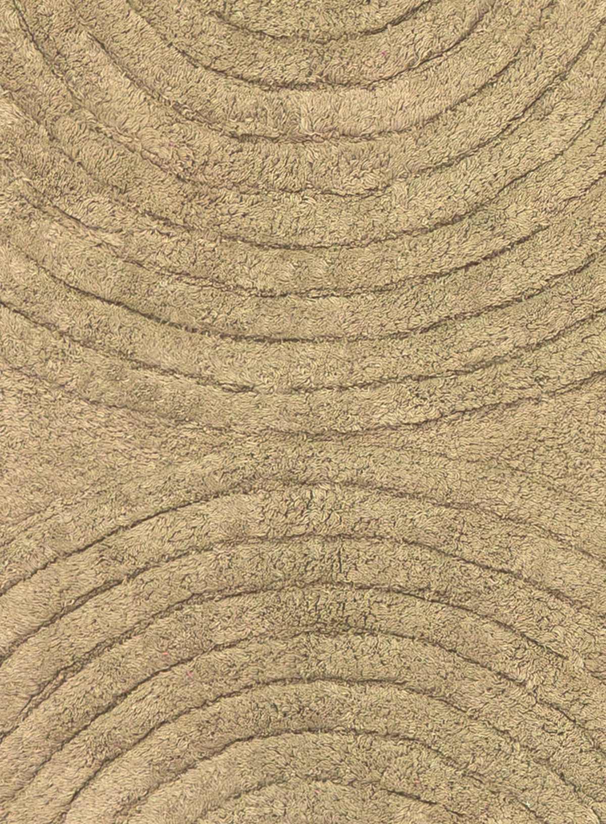 Jalia Beige Half Arch Cotton Bath Mat