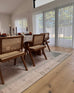 Janella Beige and Green Medallion Washable Rug
