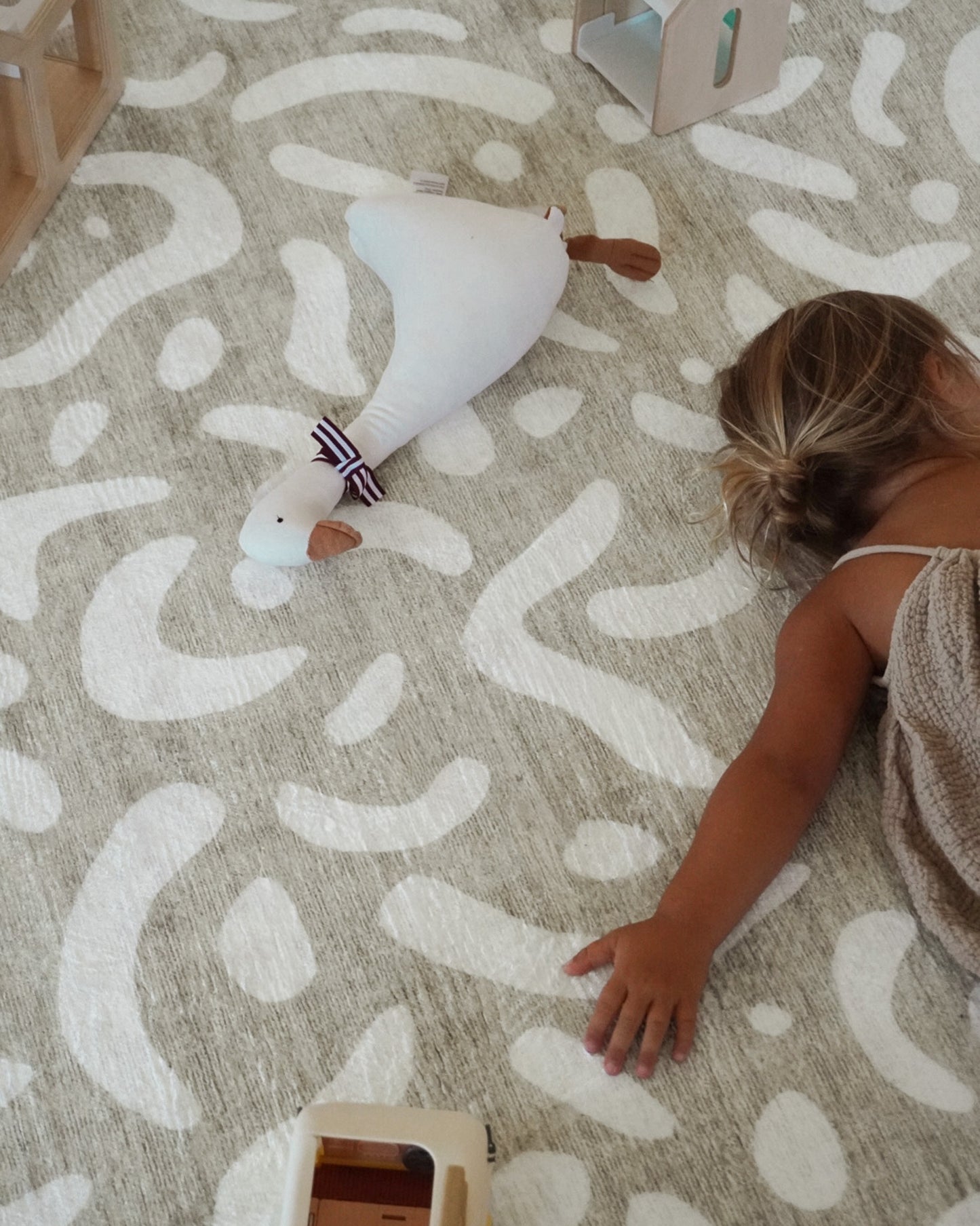 Jema Beige Abstract Rollie Pollie Playmat