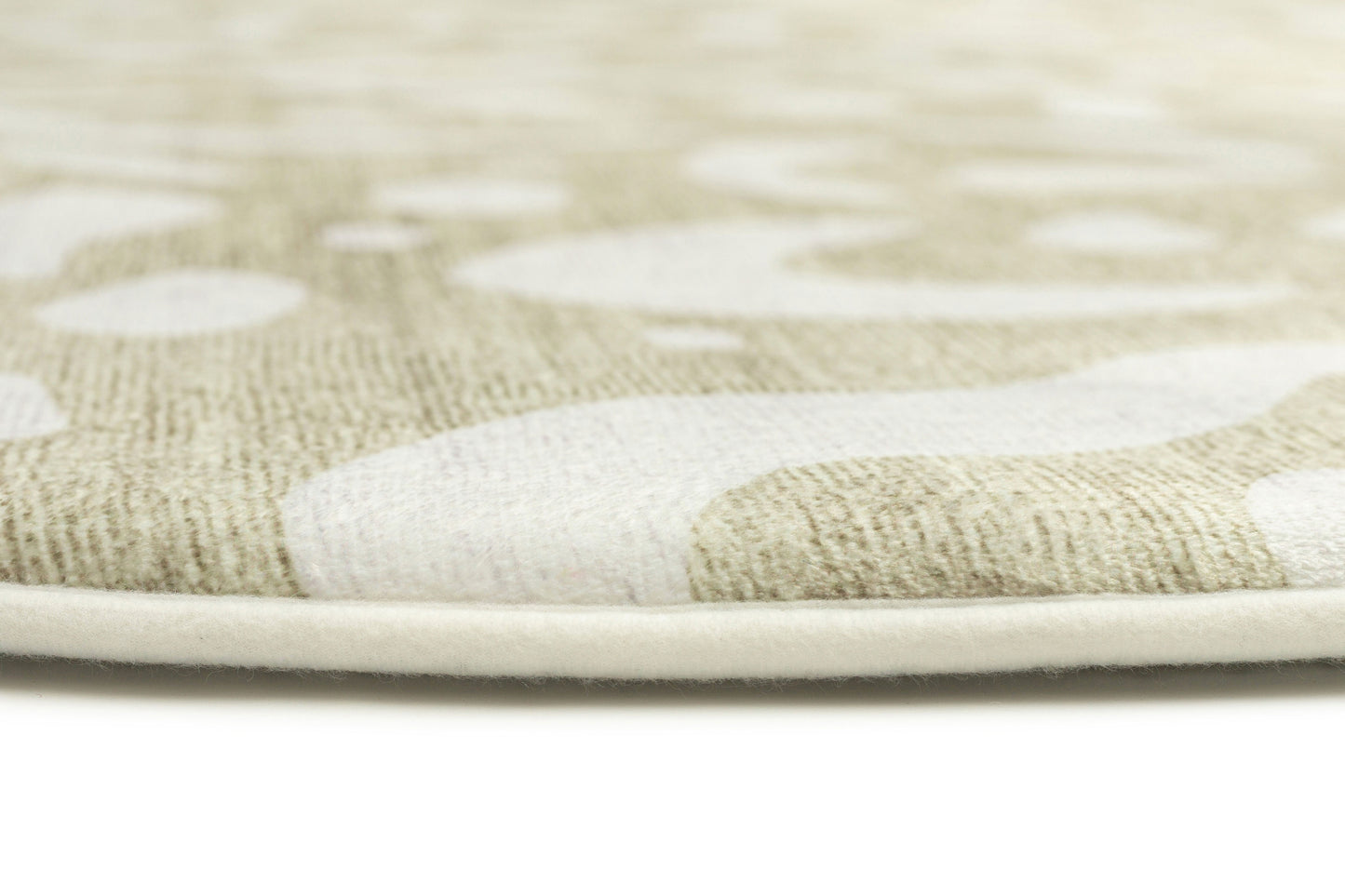 Jema Beige Abstract Rollie Pollie Round Playmat