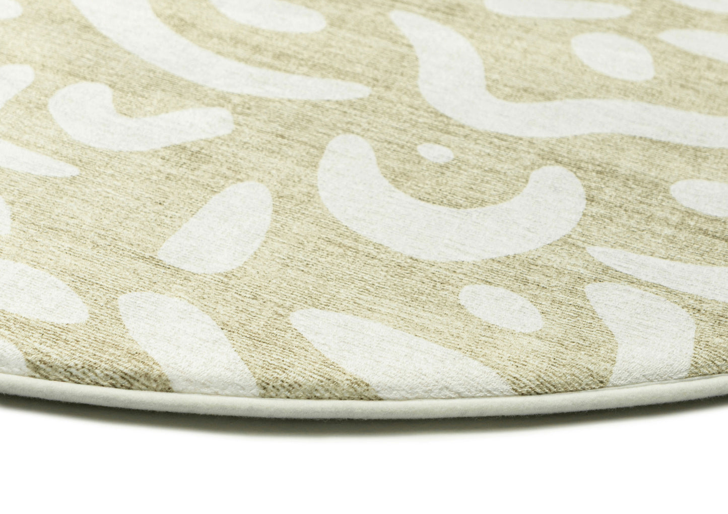 Jema Beige Abstract Rollie Pollie Round Playmat