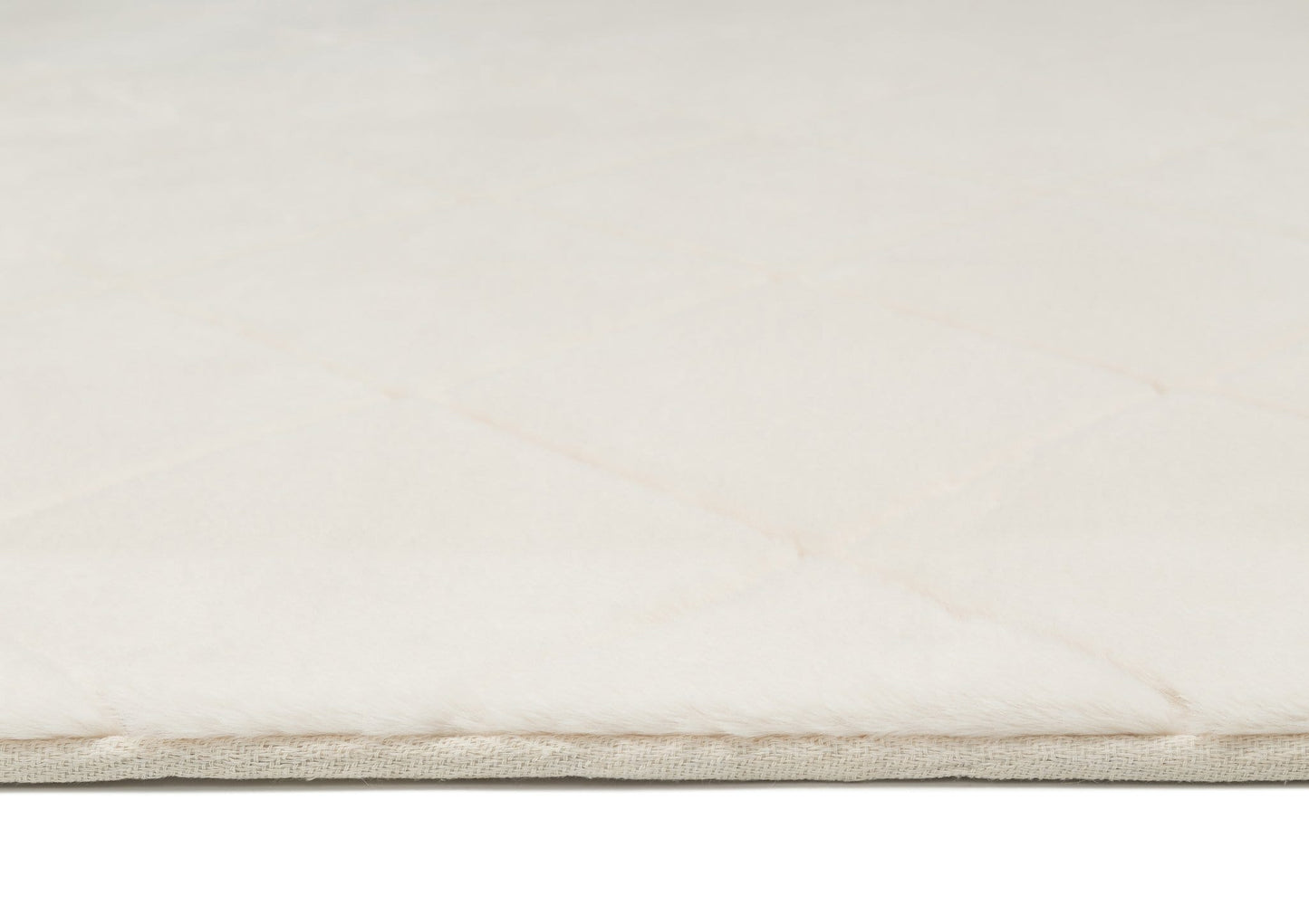 Jessa Ivory Cream Diamond Shag Rug
