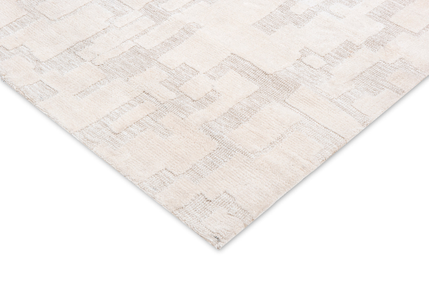 Jessie Ivory Cream Abstract Textured Rug