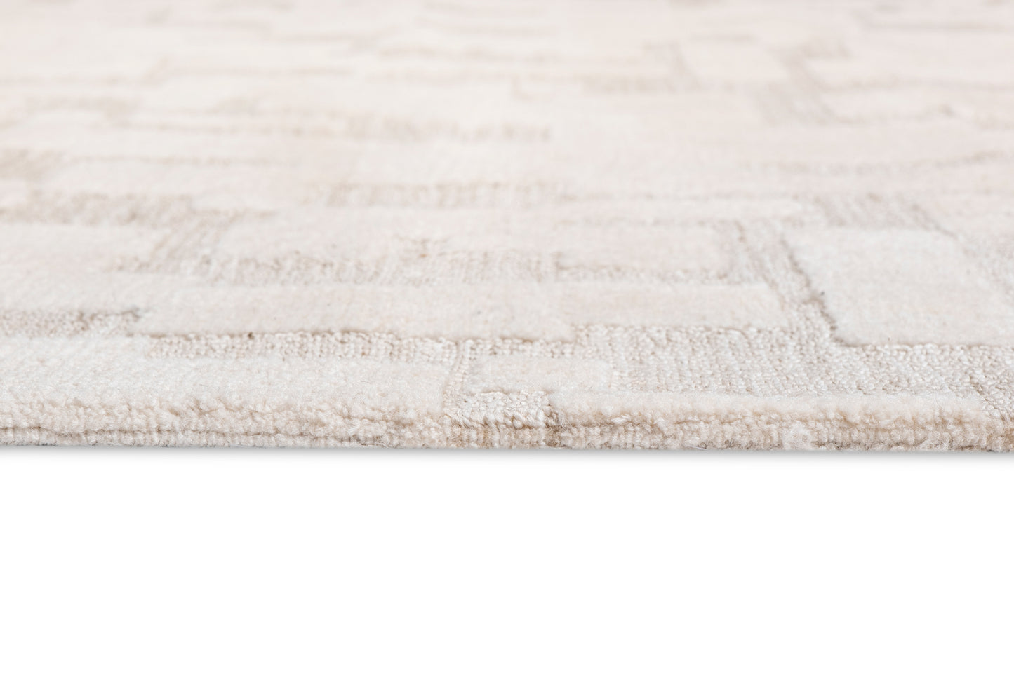 Jessie Ivory Cream Abstract Textured Rug