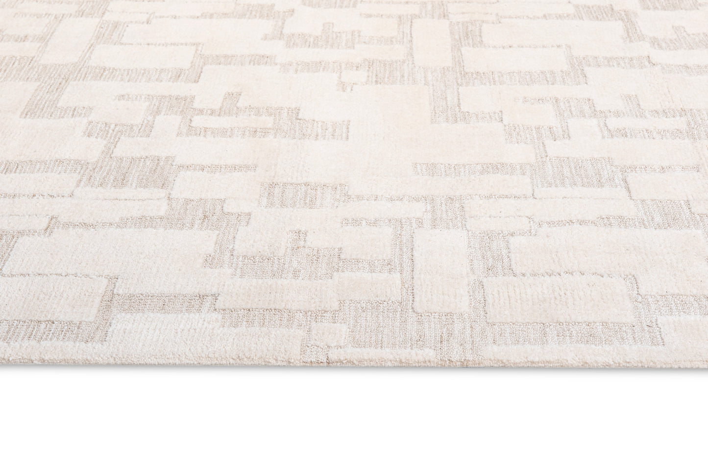 Jessie Ivory Cream Abstract Textured Rug