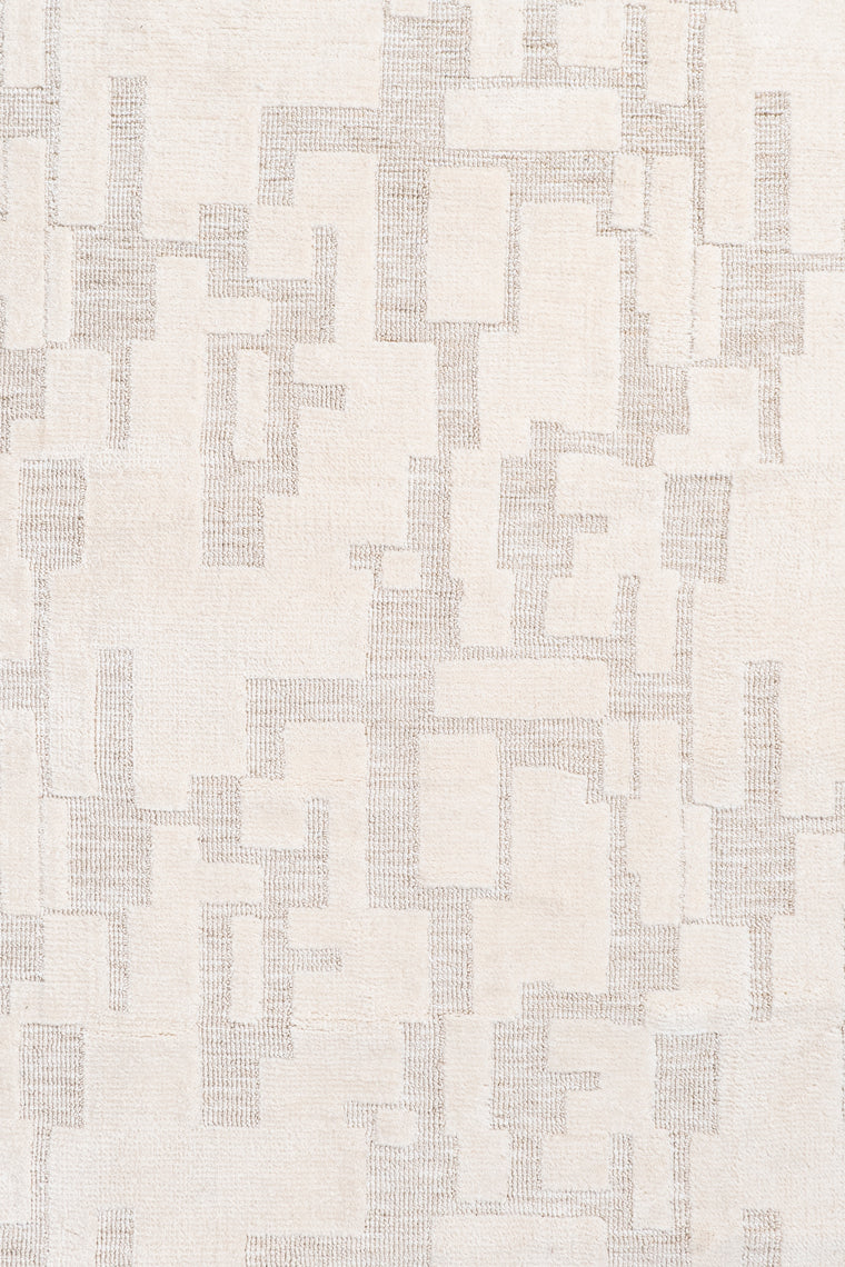 Jessie Ivory Cream Abstract Textured Rug