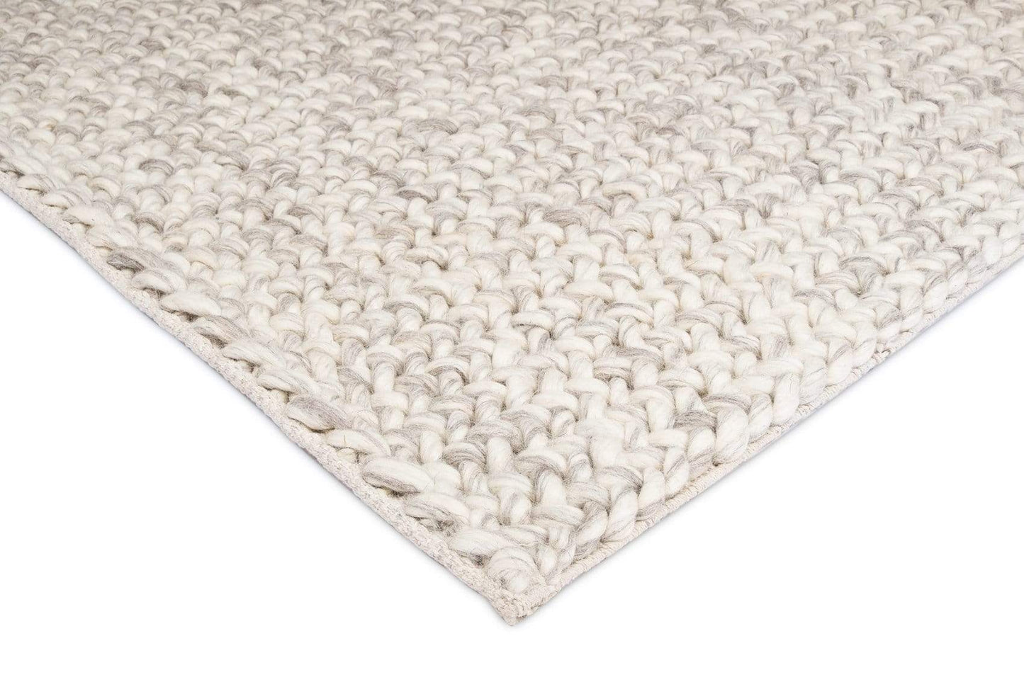 Joely Light Grey and Ivory Marble Looped Rug