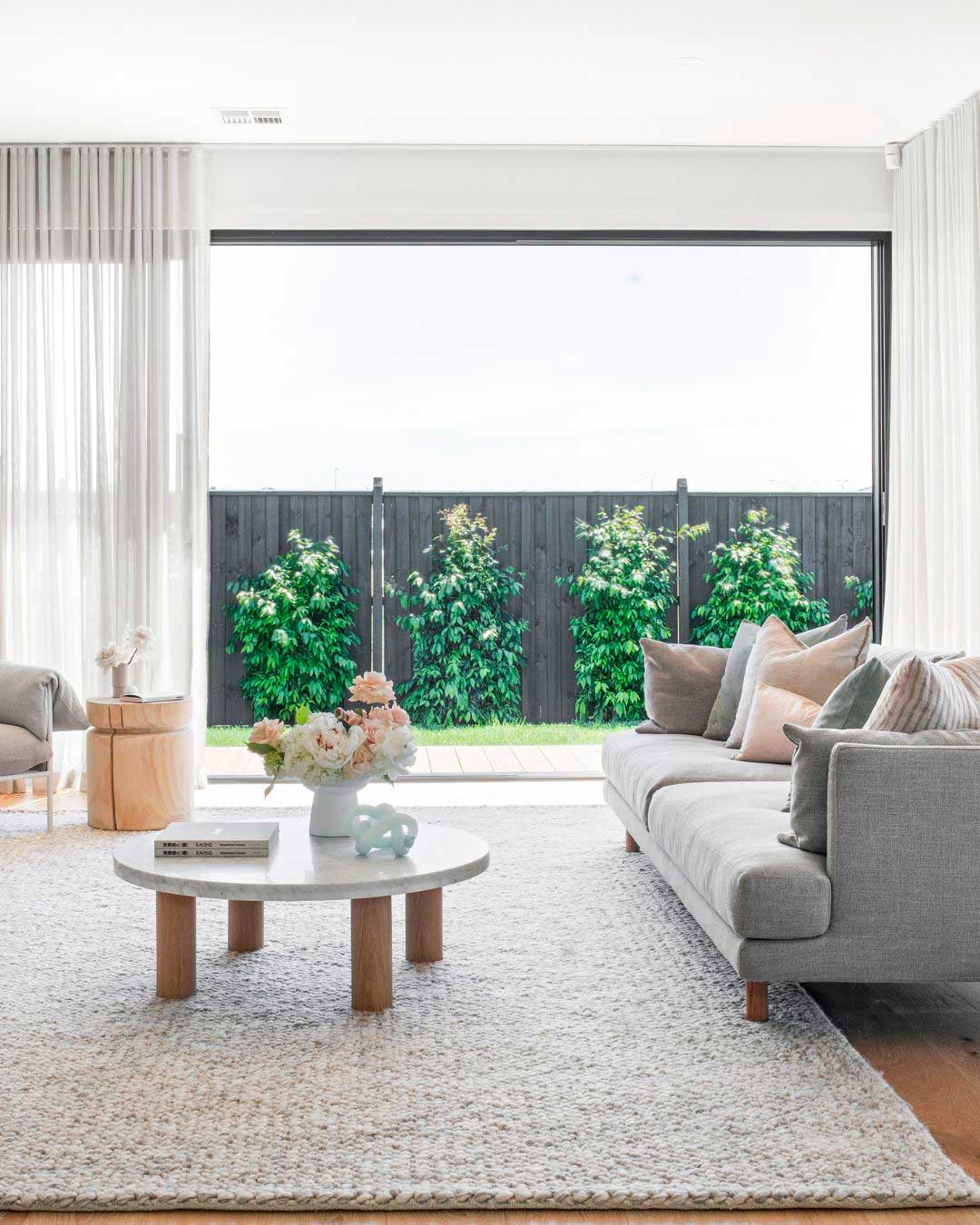 Joely Light Grey and Ivory Marble Looped Rug