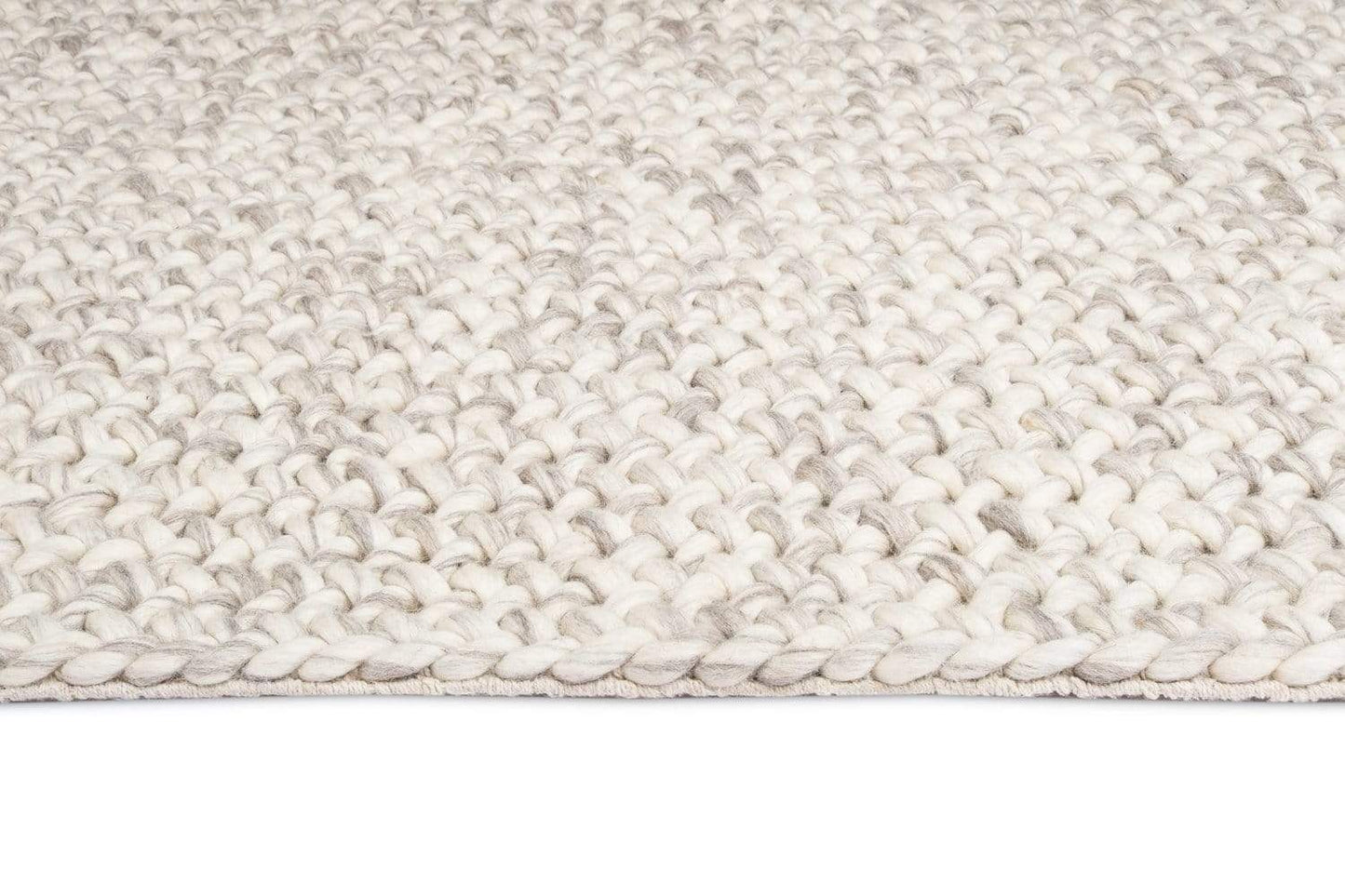 Joely Light Grey and Ivory Marble Looped Rug