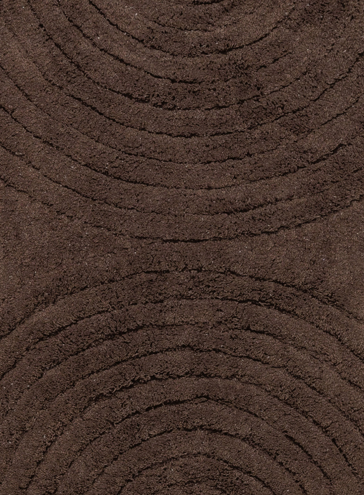 Jolina Cocoa Brown Half Arch Cotton Bath Mat