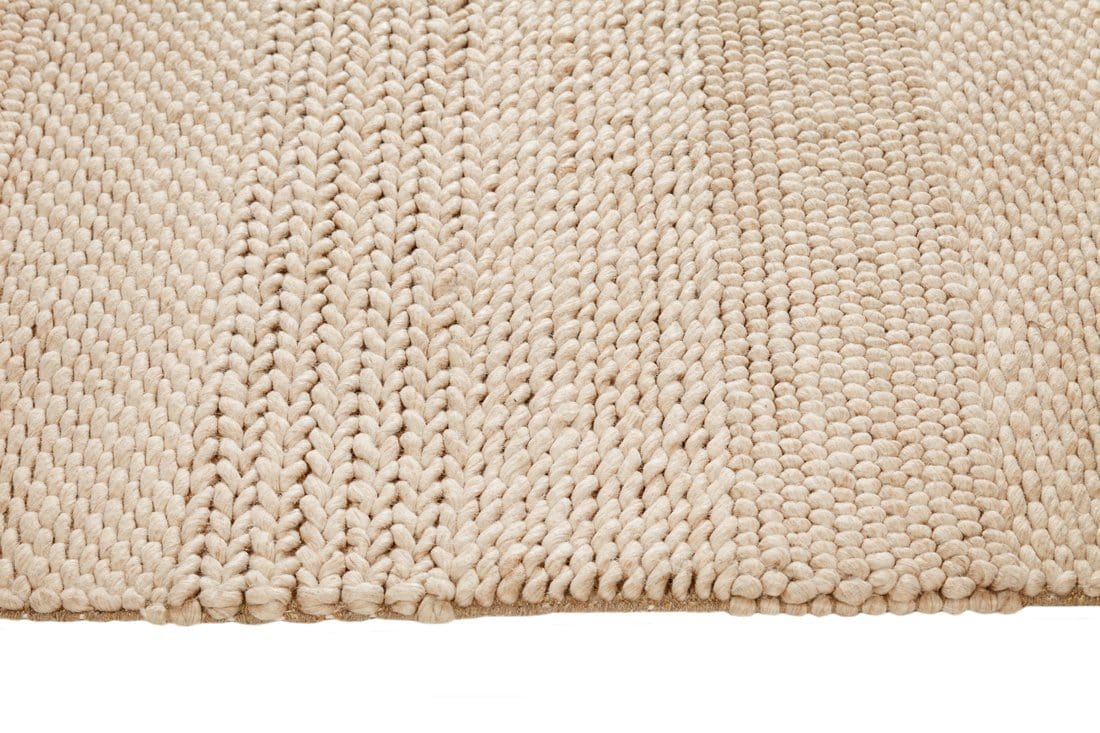 Joline Caramel Beige Braided and Looped Rug