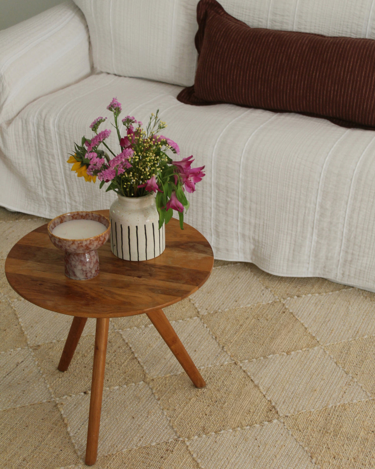 Jonette Sand Raised Diamond Jute Wool Rug