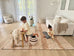 Joni Beige Cream Dot Pattern Pattern Washable Rug