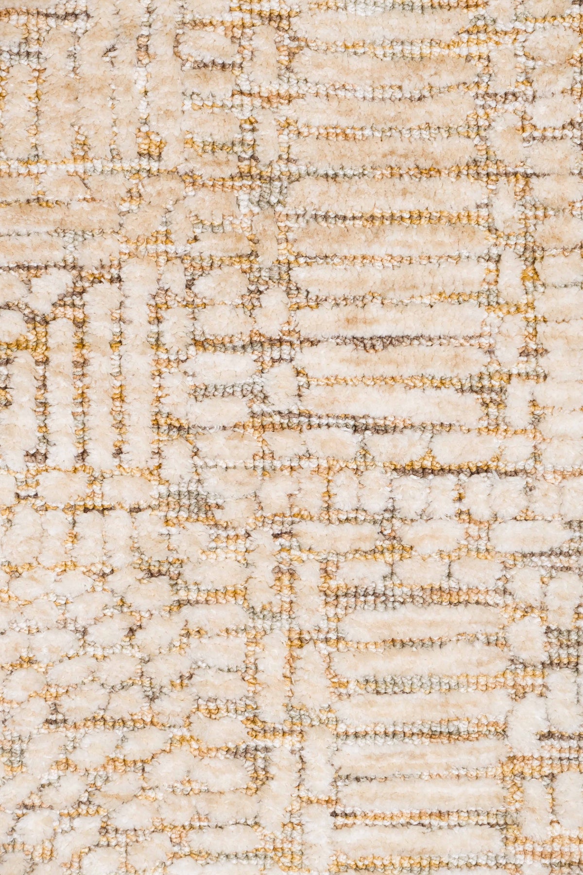 Jordan Mustard and Beige Geometric Modern Runner Rug