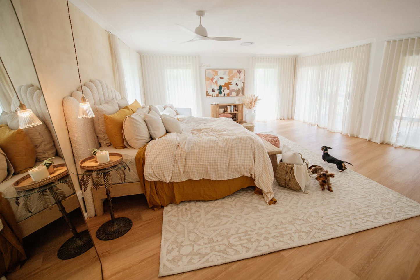 Josephine Ivory and Cream Tribal Transitional Rug