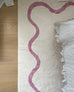 Juliana Pink and Cream Wiggle Bordered Washable Rug