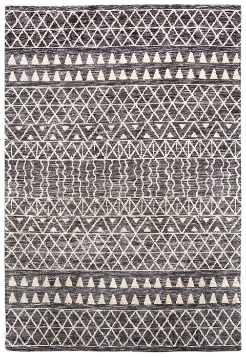 Kailani Charcoal Grey And Ivory Tribal Rug *NO RETURNS UNLESS FAULTY