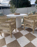 Kalei Brown and Ivory Checkered Flatweave Indoor Outdoor Rug