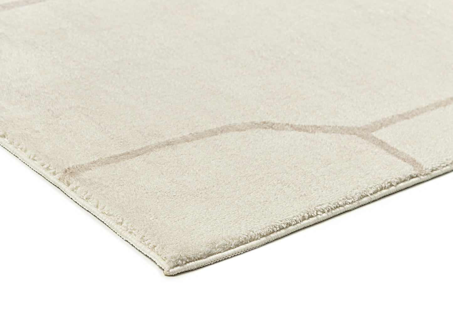 Kaliko Beige Abstract Pattern Washable Rug