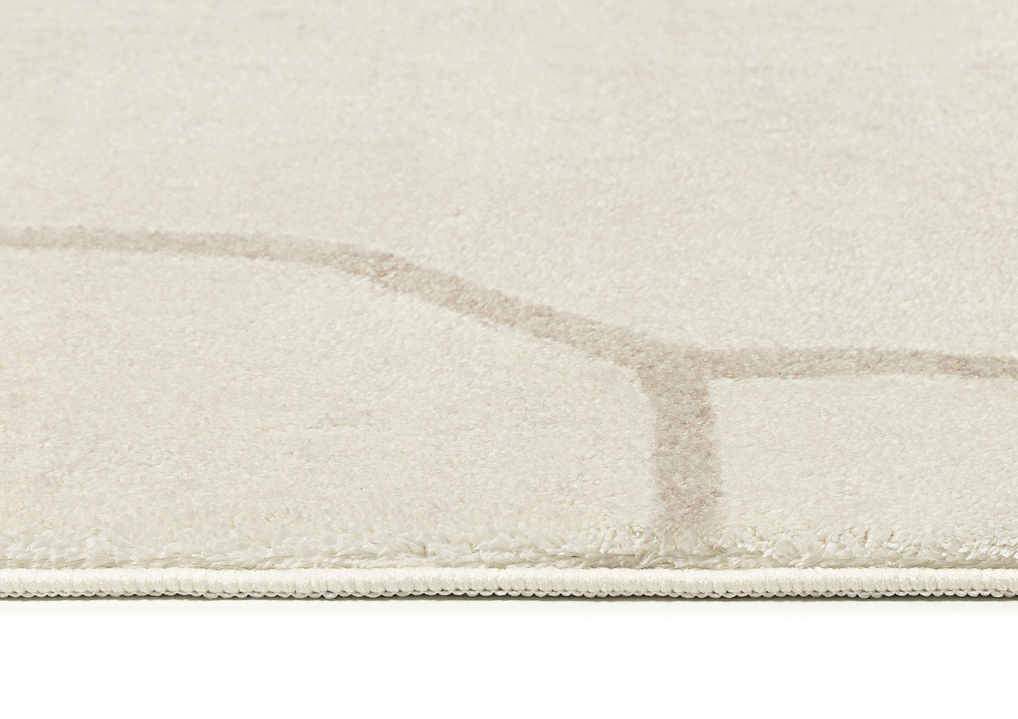 Kaliko Beige Abstract Pattern Washable Rug