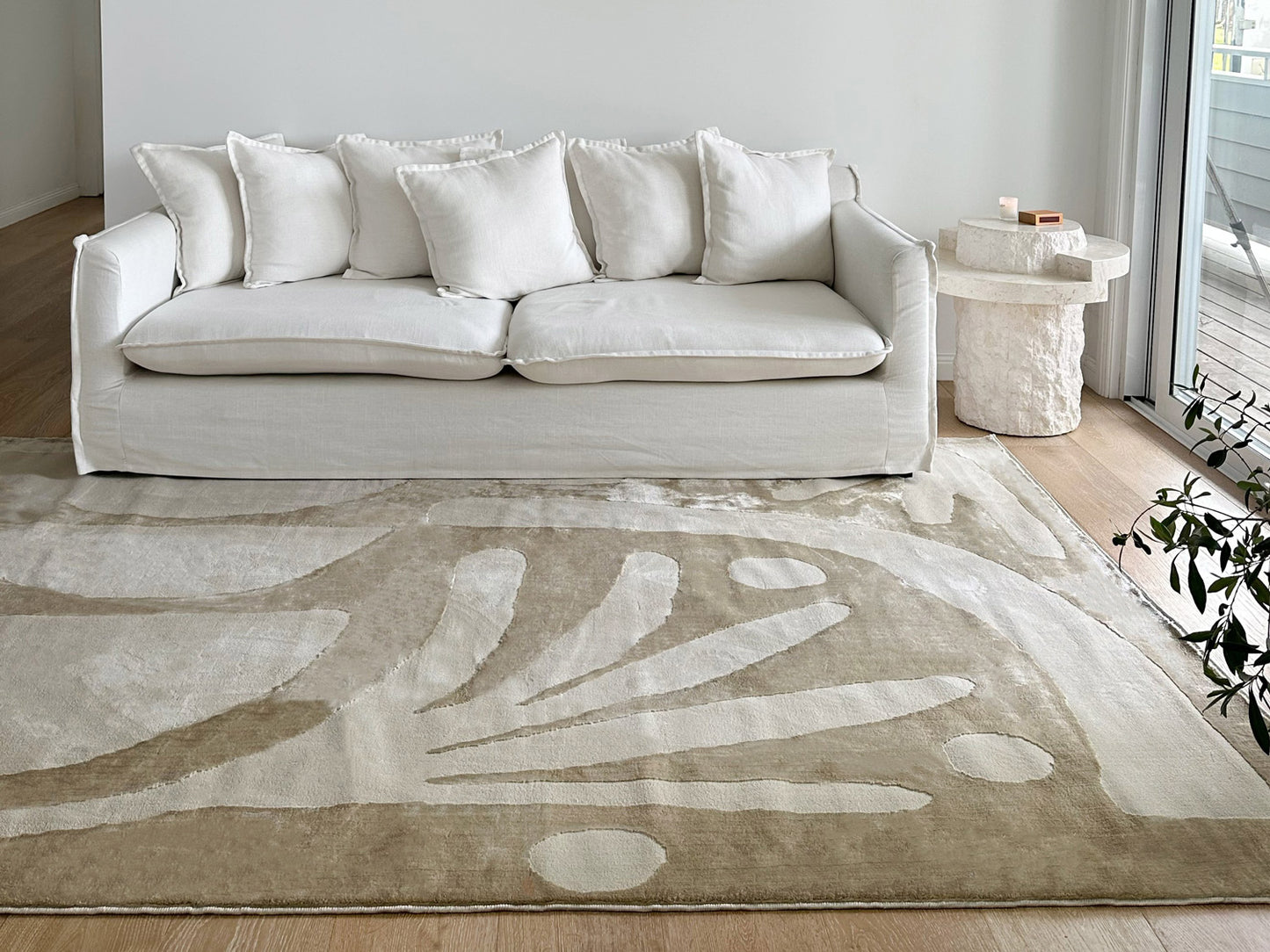 Kallua Textured Abstract Neutral Rug