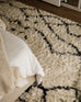 Kandake Cream & Black Tribal Shag Rug