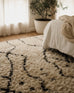 Kandake Cream & Black Tribal Shag Rug