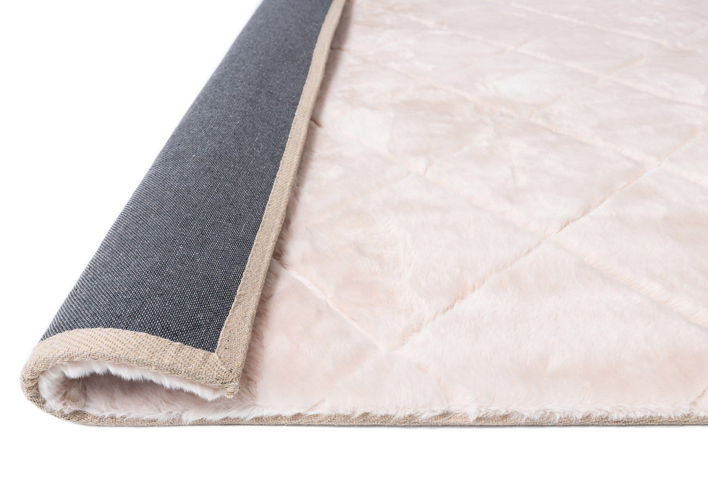 Karlie Blush Pink Diamond Shag Rug