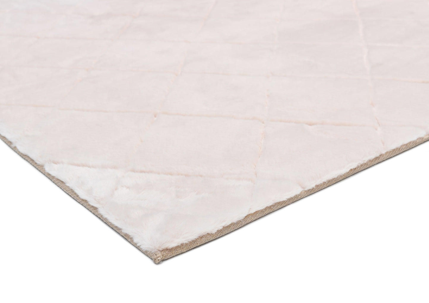 Karlie Blush Pink Diamond Shag Rug