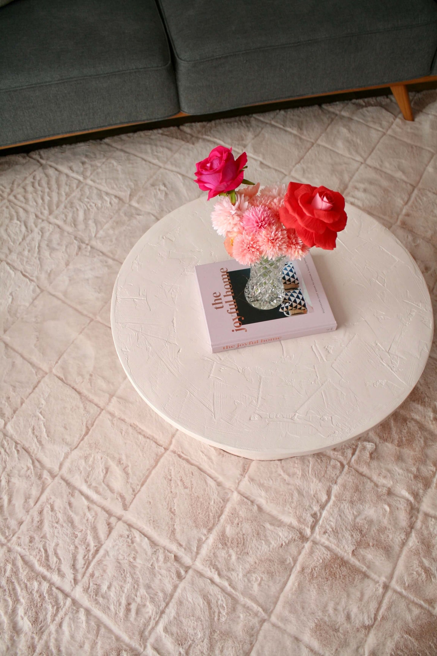 Karlie Blush Pink Diamond Shag Rug