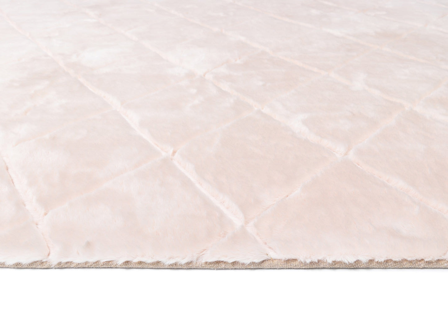 Karlie Blush Pink Diamond Shag Rug
