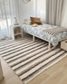 Kasia Brown Striped Washable Rug