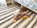 Kasia Brown Striped Washable Rug