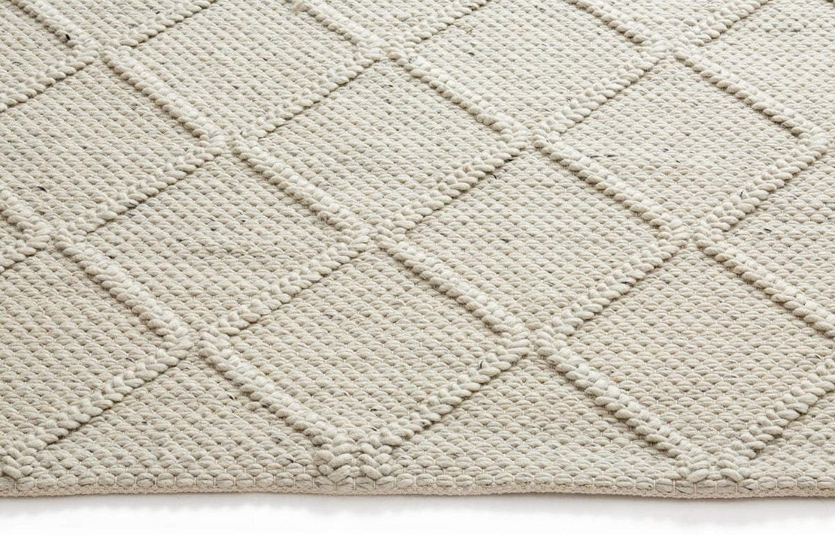 Katarina Cream Lattice Wool Rug