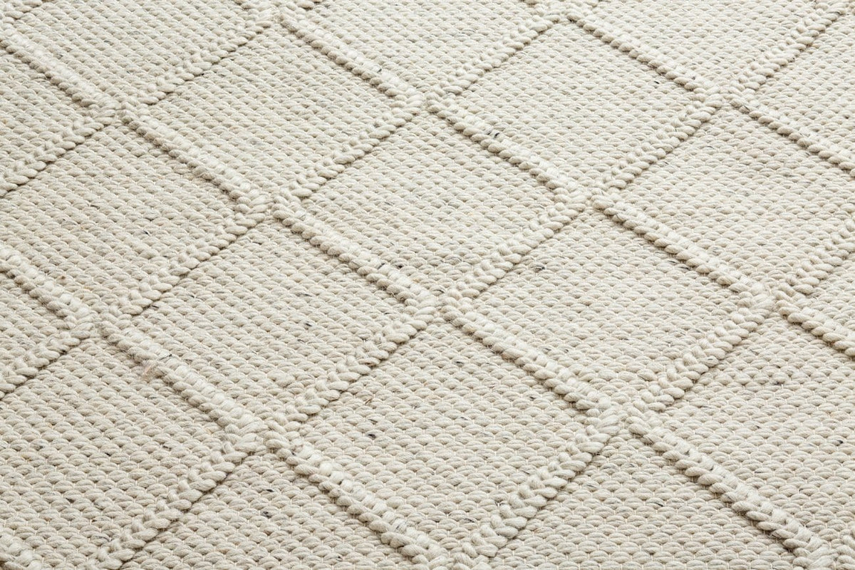 Katarina Cream Lattice Wool Rug